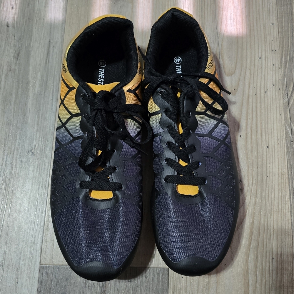 Thestron Black and Yellow Track And Field Shoes